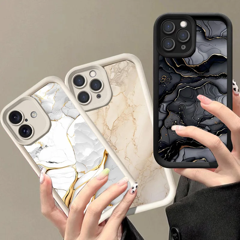 Phone Cases Motorola Edge 2025 - Black White Marble Case For Motorola
