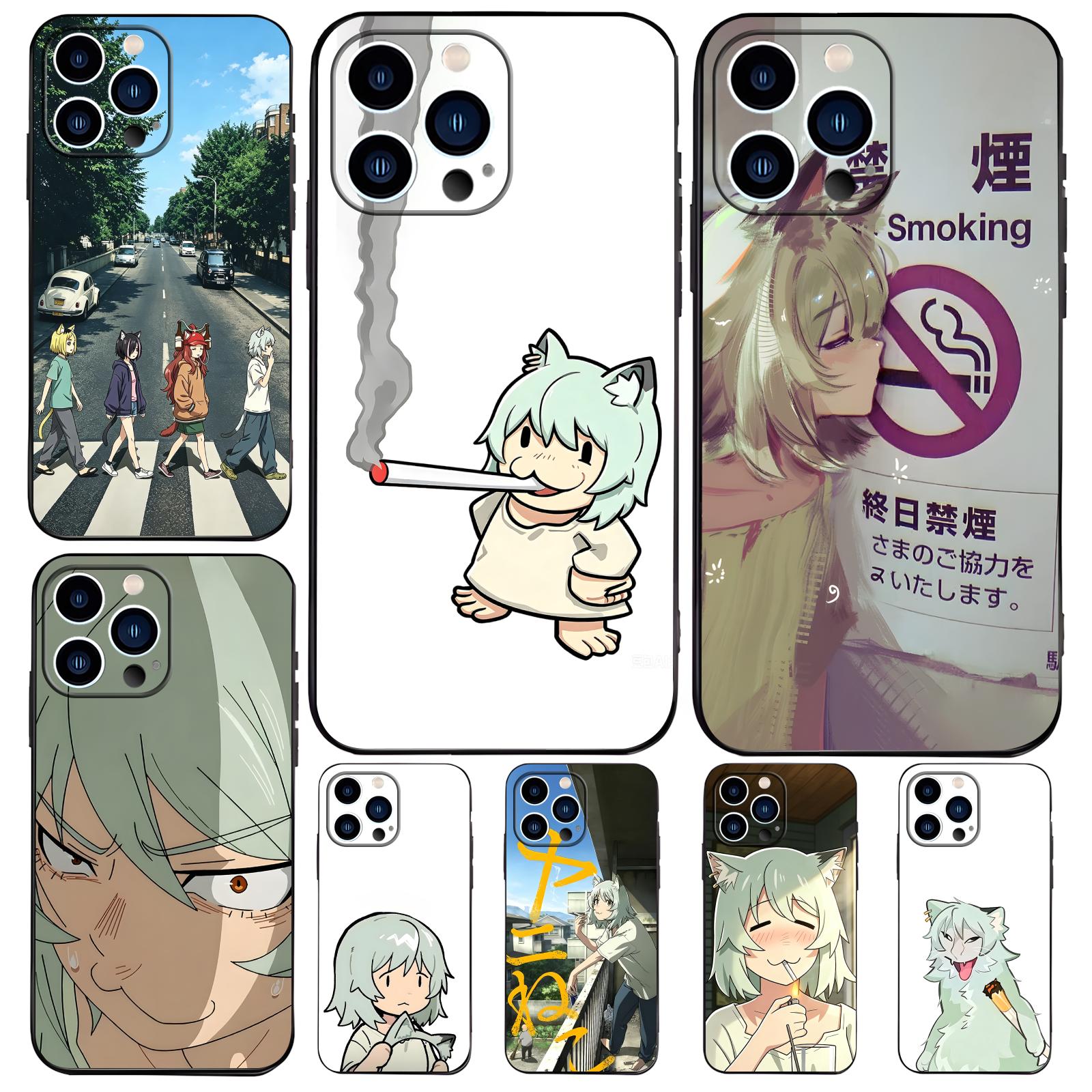 Phone Cases Apple - Chainsmoker Cat Phone Case For iPhone17