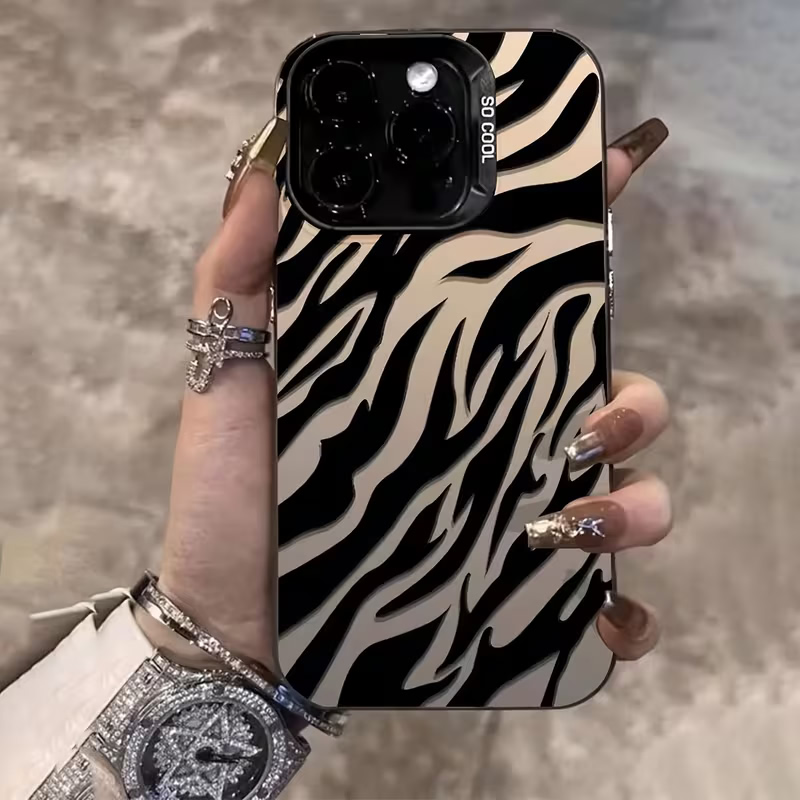 Phone Cases Apple - Zebra Pattern Black Advanced IMD Shockproof