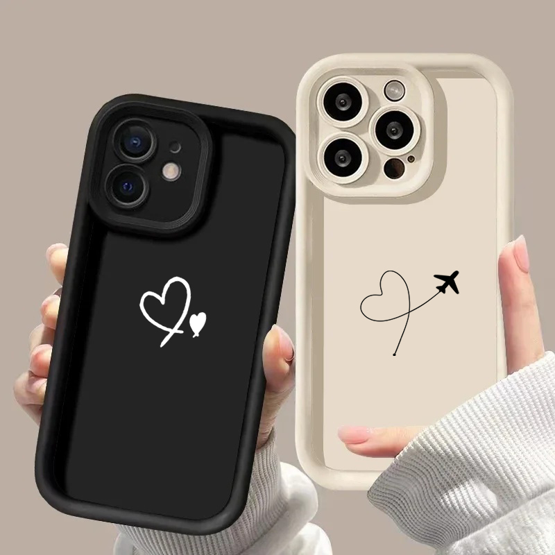 Phone Cases Motorola Edge 2025 - Airplane Route Love Heart Design Case