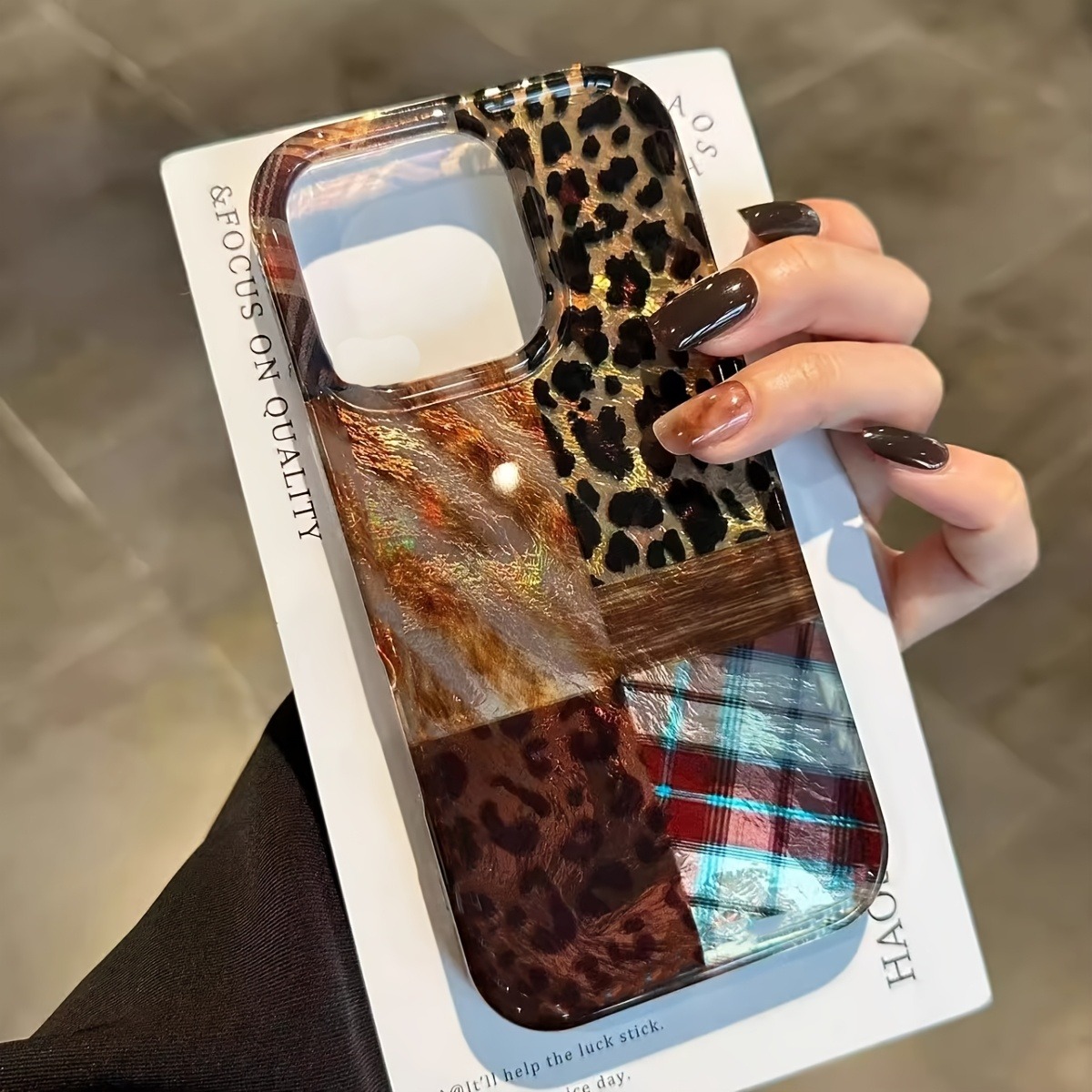 Phone Cases Green - High-End Leopard Print And Tinfoil Design