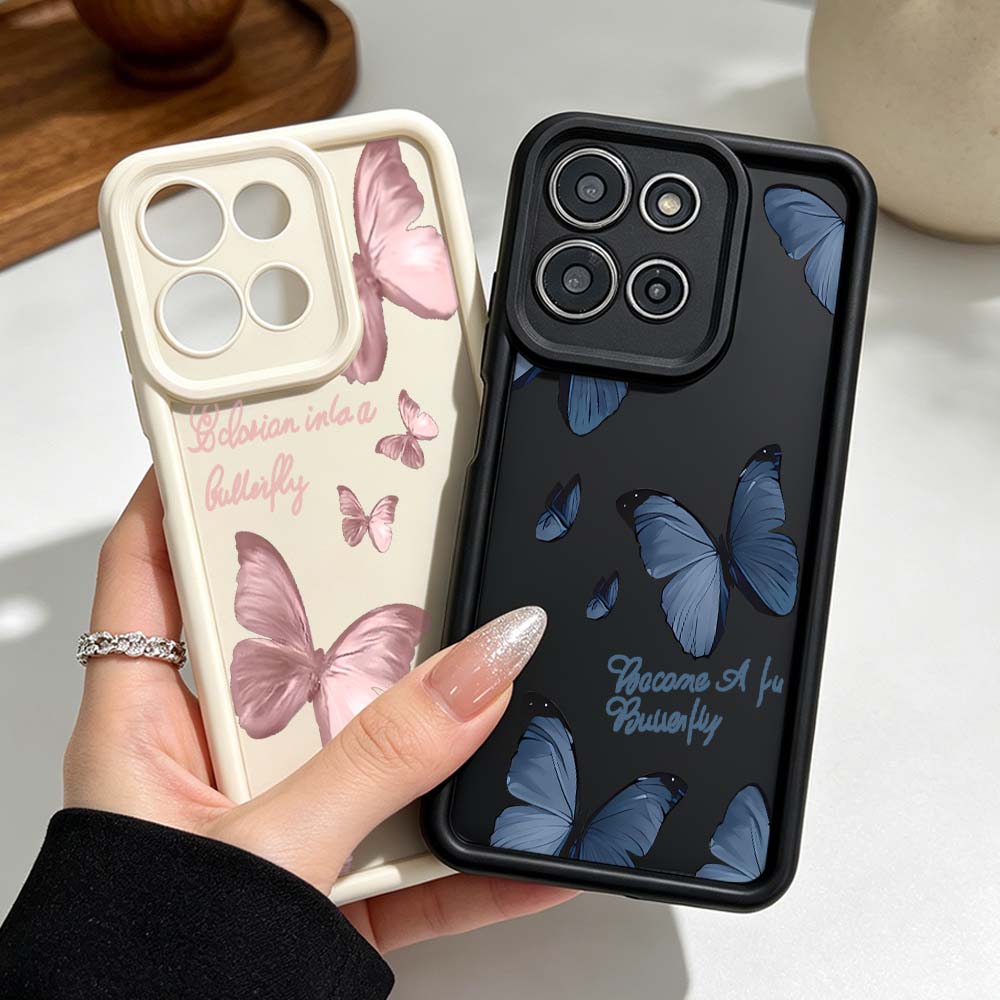 Phone Cases Motorola Edge 2025 - Retro Butterfly pattern Cover For Motorola