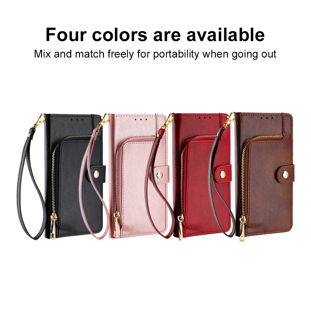 PU Leather Zipper Wallet Folio - огляд і ціна Leather Folio Wallet Case