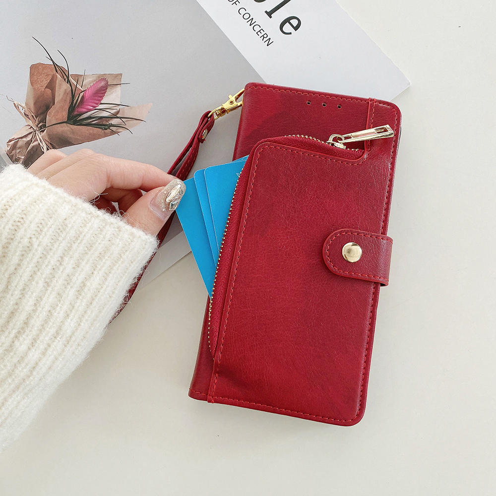PU Leather Zipper Wallet Folio - огляд і ціна Leather Folio Wallet Case