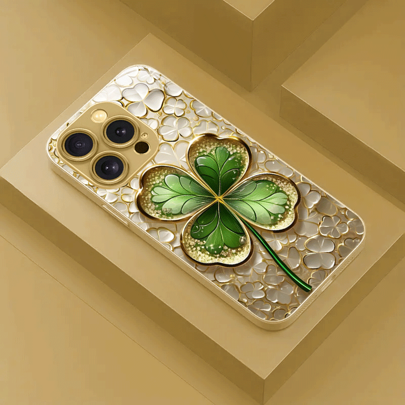 Gold and green contrasting fou - огляд і ціна Phone Cases Green
