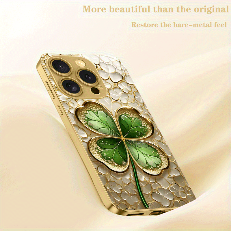 Gold and green contrasting fou - огляд і ціна Phone Cases Green