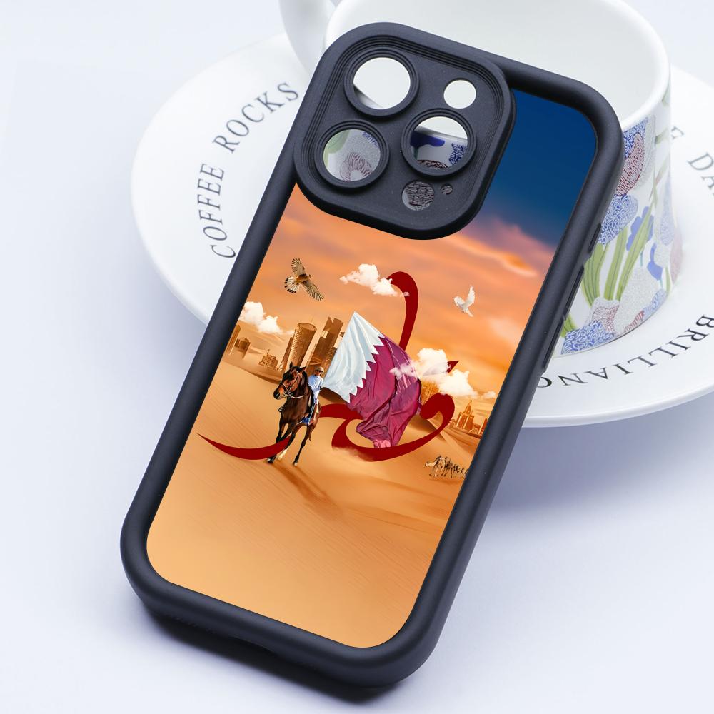 Qatar Flag Thicken TPU Mobile  - огляд і ціна Phone Cases Qatar