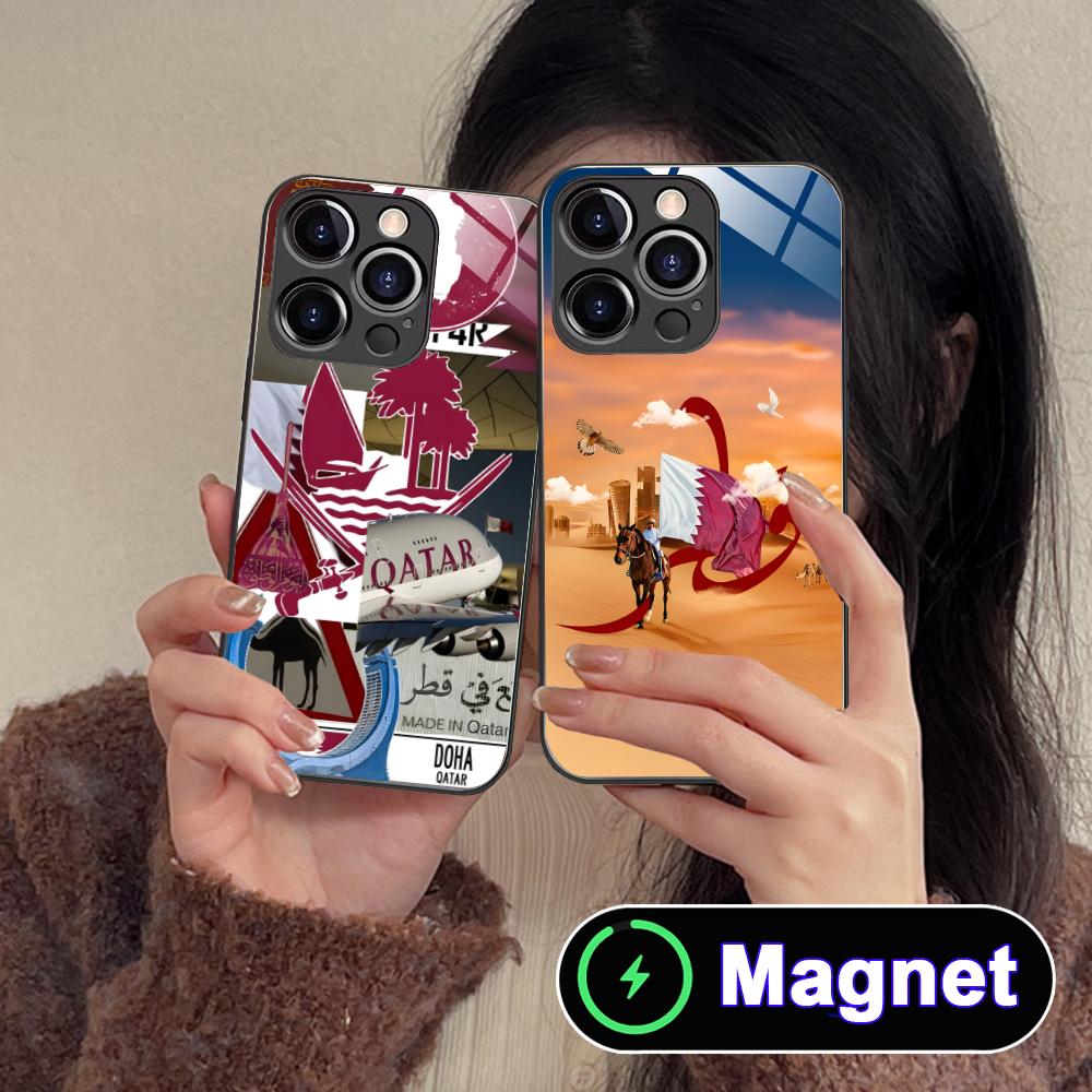 Qatar Flag Glass MagSafe Mobil - огляд і ціна Phone Cases Qatar