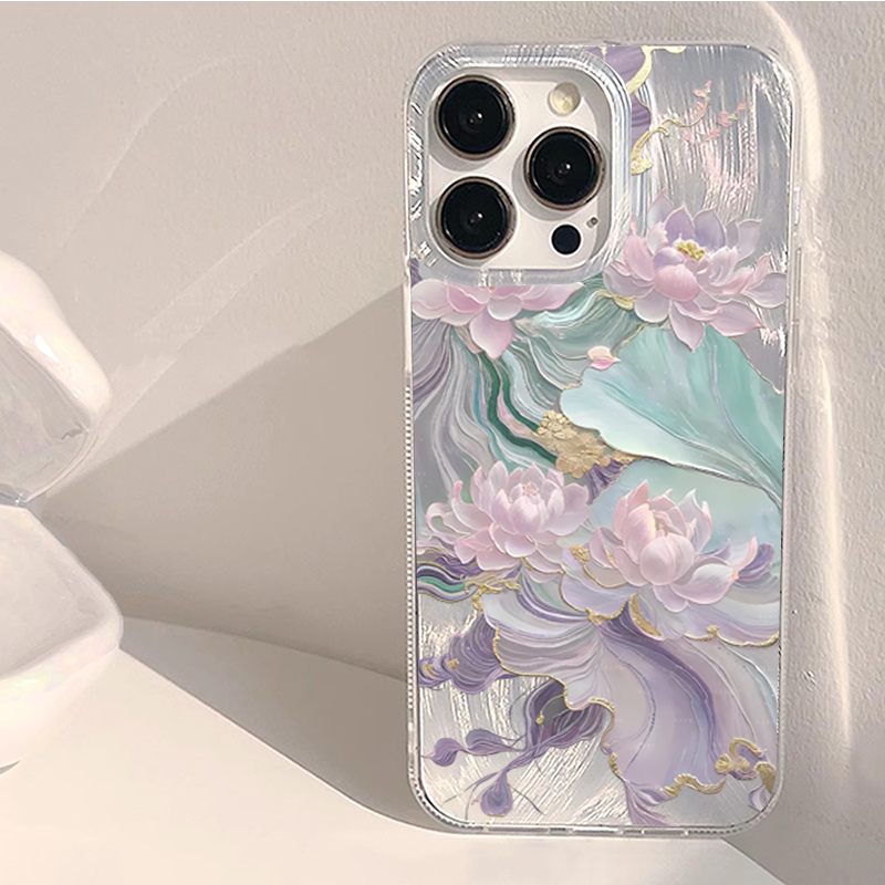 Dreamy Purple Lotus Print Aest - огляд і ціна Phone Cases Green