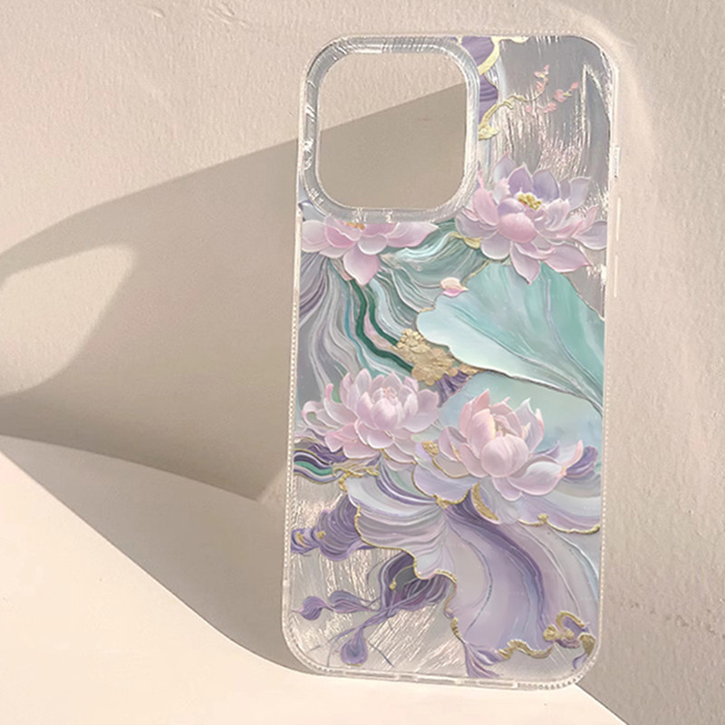 Dreamy Purple Lotus Print Aest - огляд і ціна Phone Cases Green