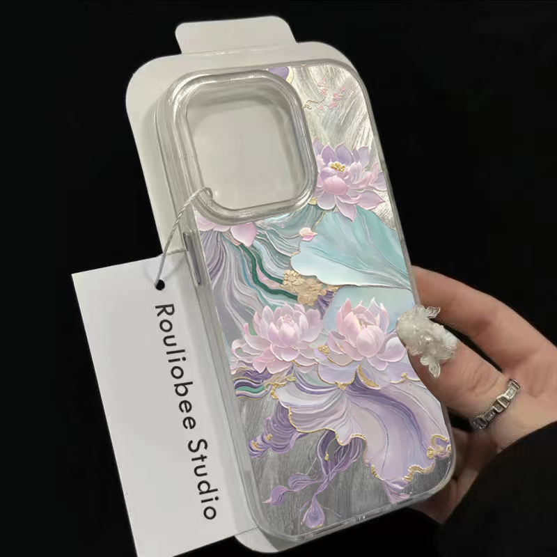 Dreamy Purple Lotus Print Aest - огляд і ціна Phone Cases Green