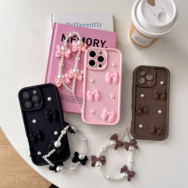 Bow Pearl Chain Rope Phone Cas - огляд і ціна Phone Cases Motorola Edge 2025
