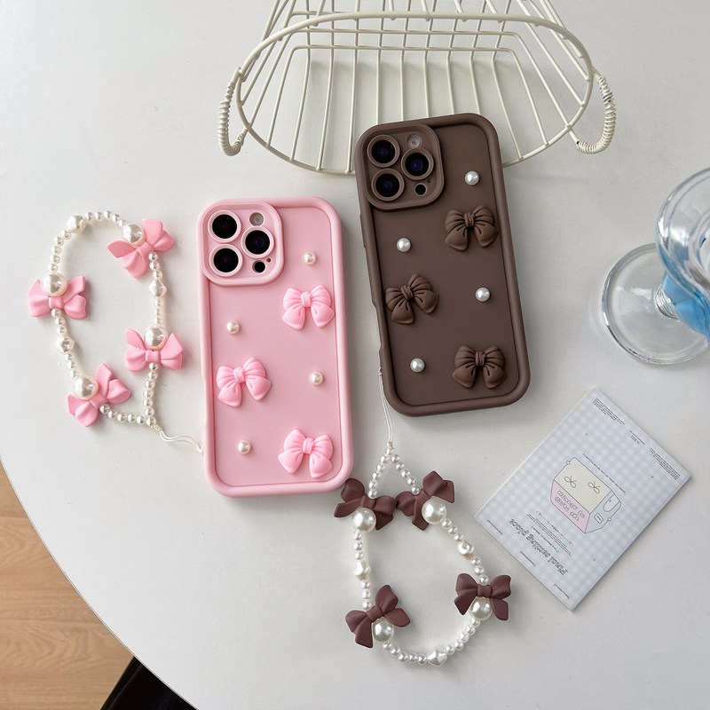 Bow Pearl Chain Rope Phone Cas - огляд і ціна Phone Cases Motorola Edge 2025