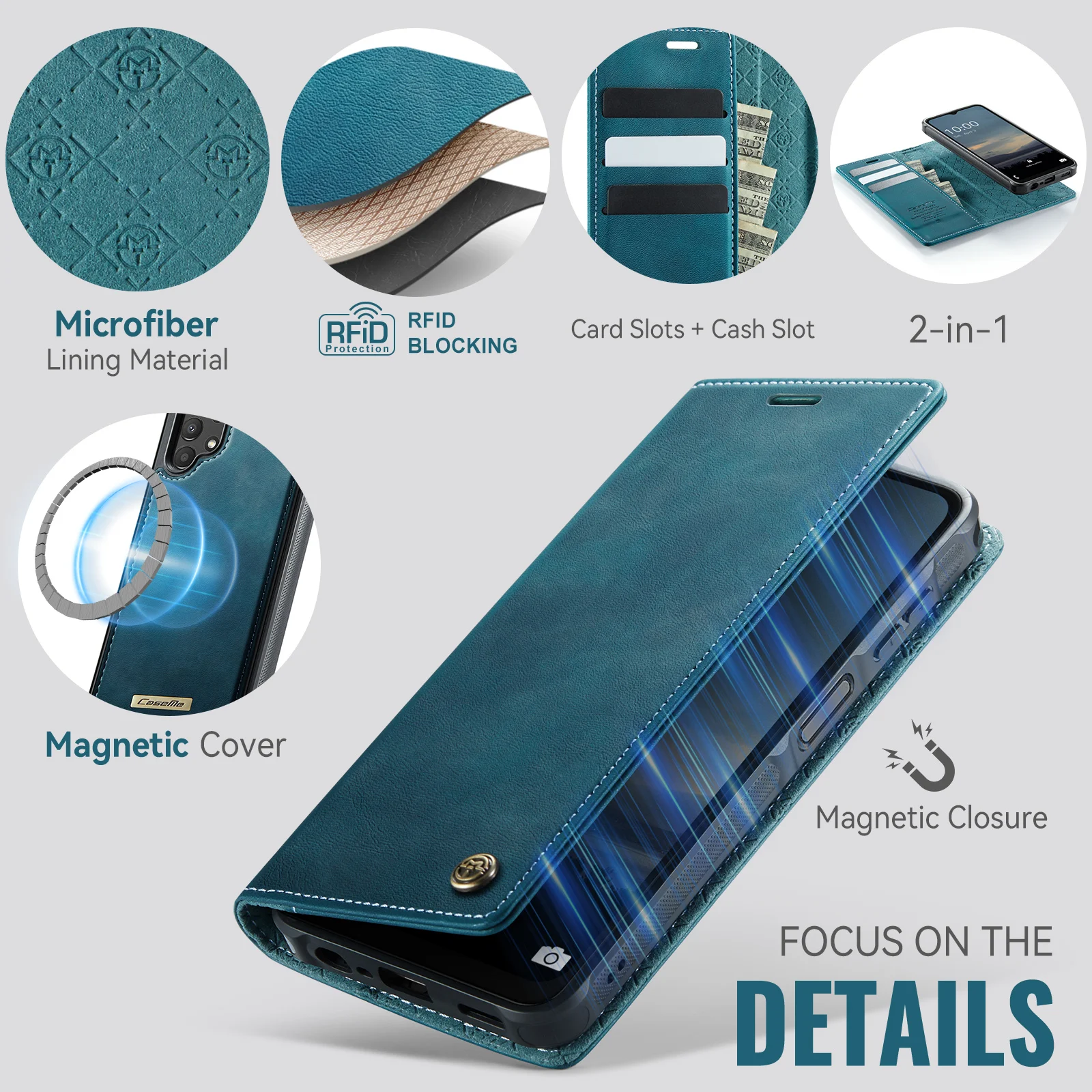 Caseme-C49 Folio Detachable Ma - огляд і ціна Leather Folio Wallet Case
