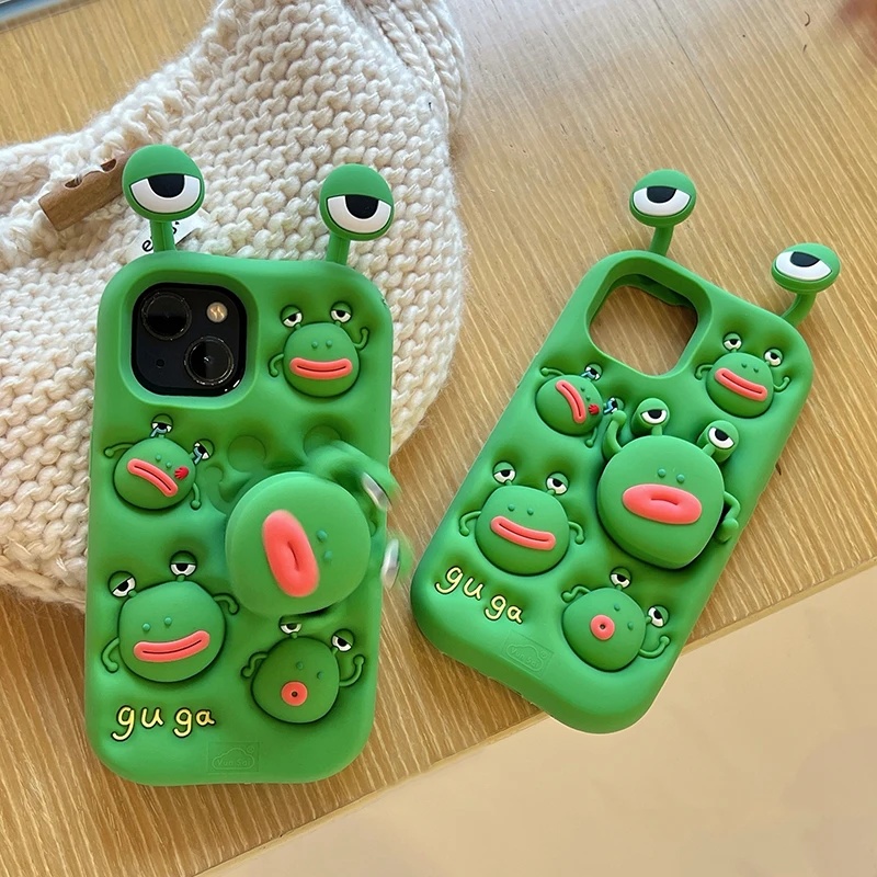Cartoon silicone telescopic ro - огляд і ціна Phone Cases Ugly