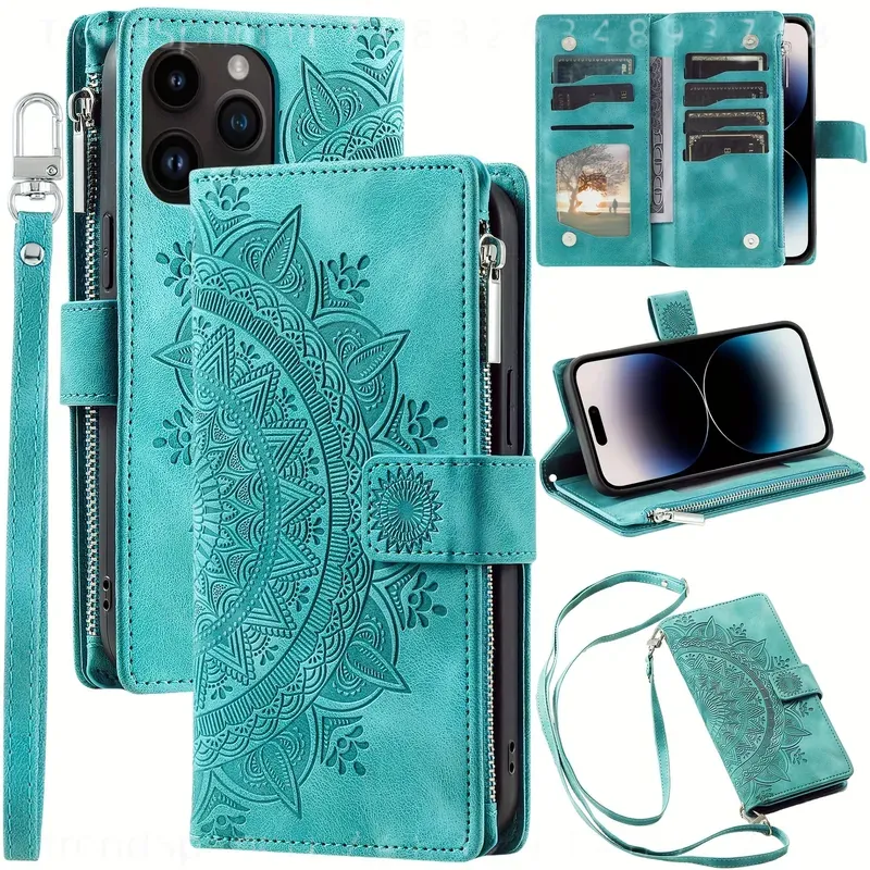Zipper Wallet Phone Case With  - огляд і ціна Leather Folio Wallet Case