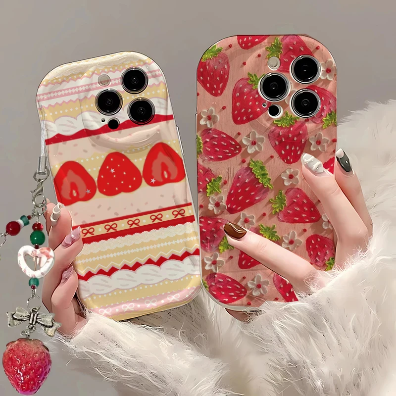 Cute Cake Lace Strawberry Frui - огляд і ціна Phone Cases Motorola Edge 2025