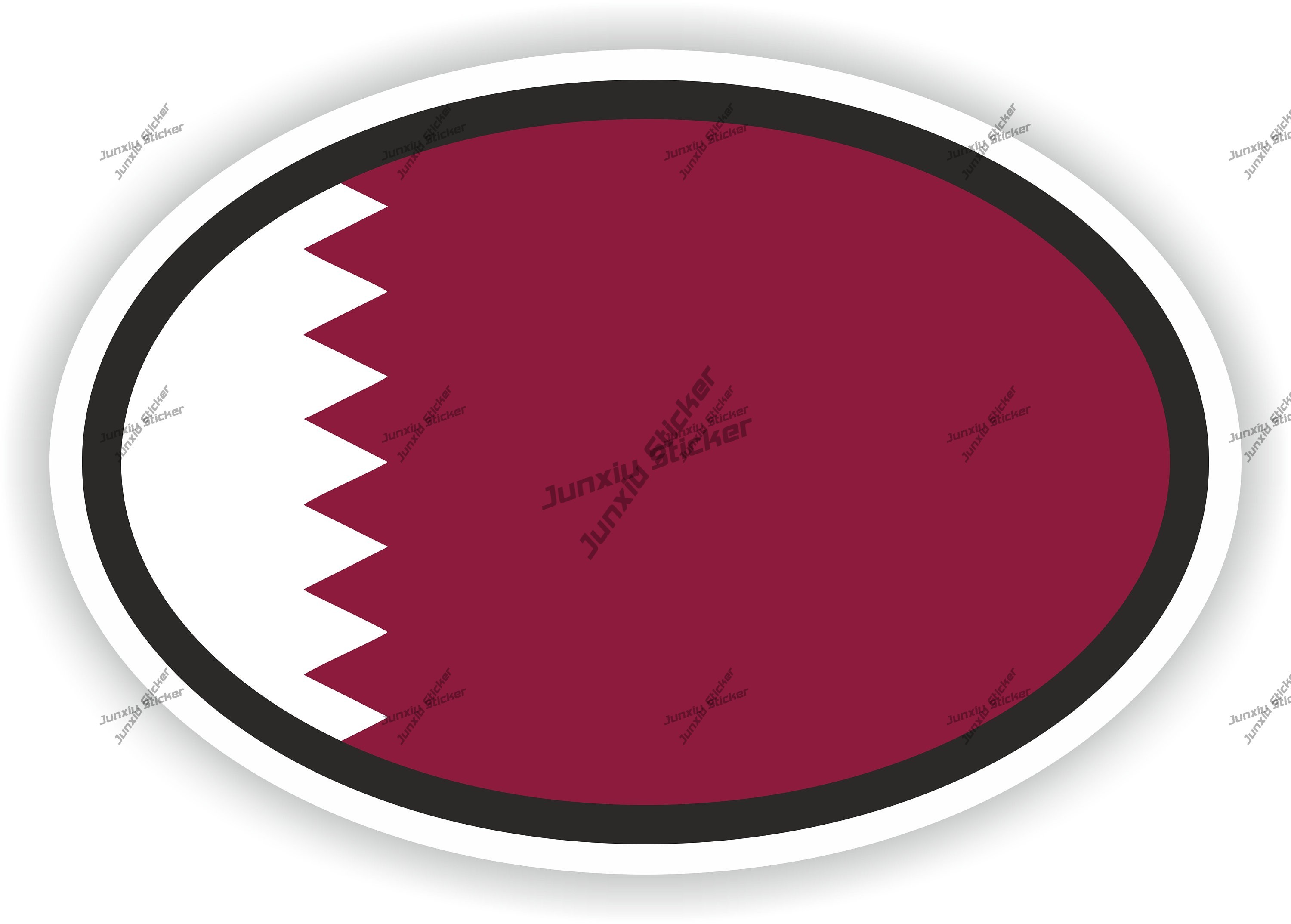Qatar Flag Oval Sticker Novelt - огляд і ціна Phone Cases Qatar