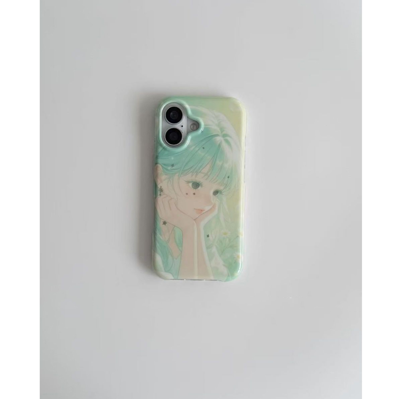 New Japanese Anime Green Girl  - огляд і ціна Phone Cases Green