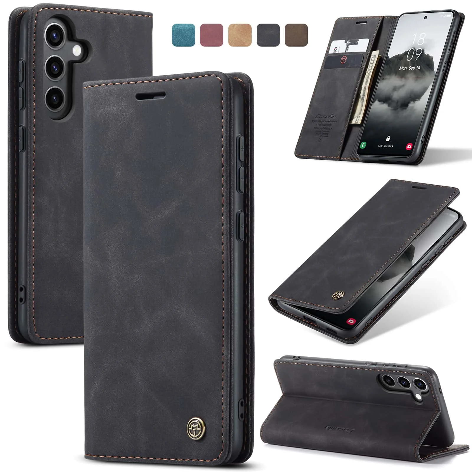 Retro Leather Flip Case For Sa - огляд і ціна Leather Folio Wallet Case