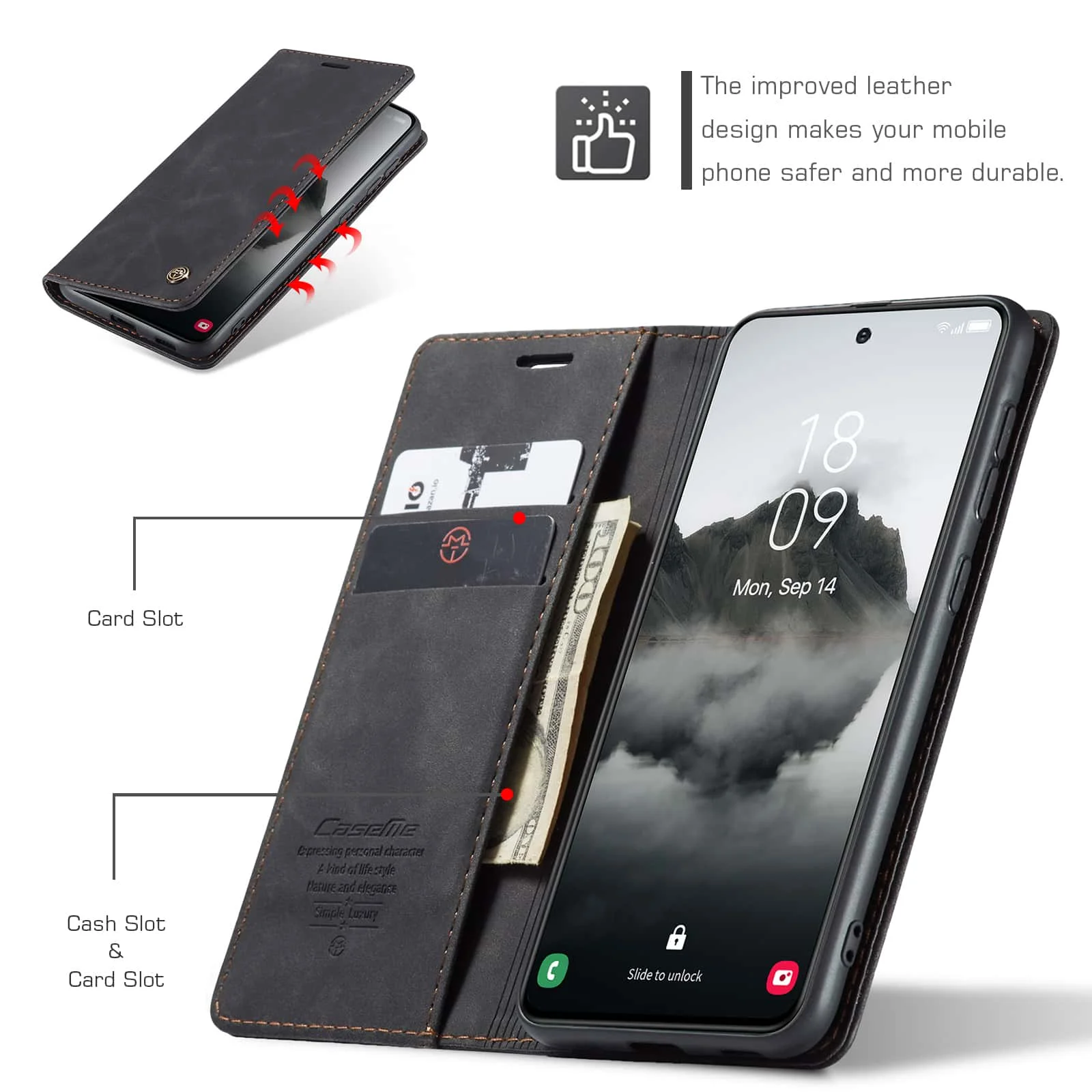 Retro Leather Flip Case For Sa - огляд і ціна Leather Folio Wallet Case