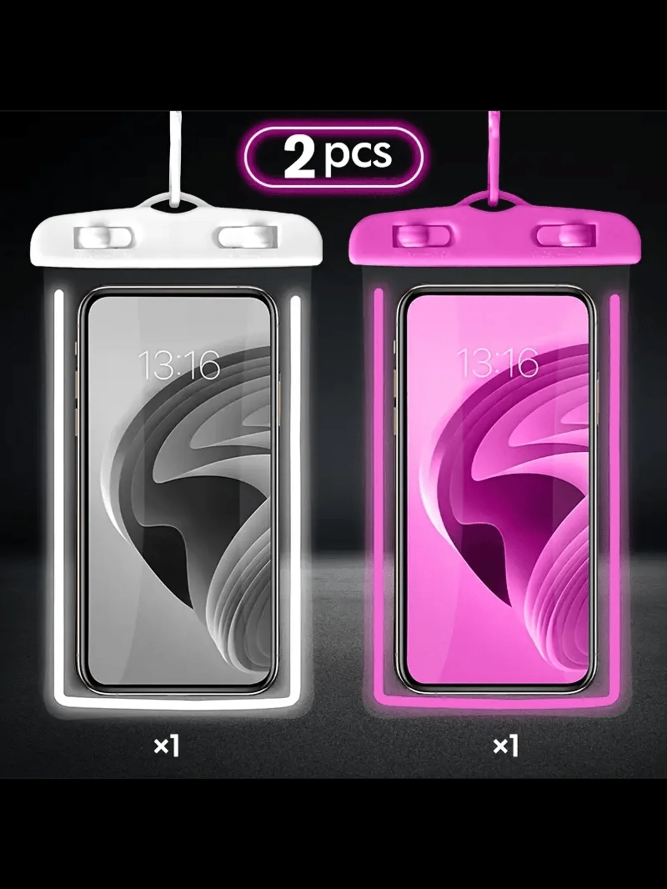 2-Pack Luminous Waterproof Pho - огляд і ціна Phone Cases Beach