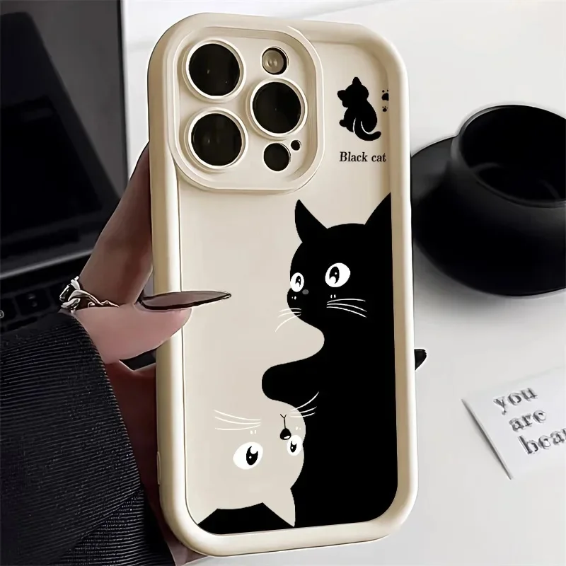 INS Cartoon Black Cat Phone Ca - огляд і ціна Phone Cases Motorola Edge 2025
