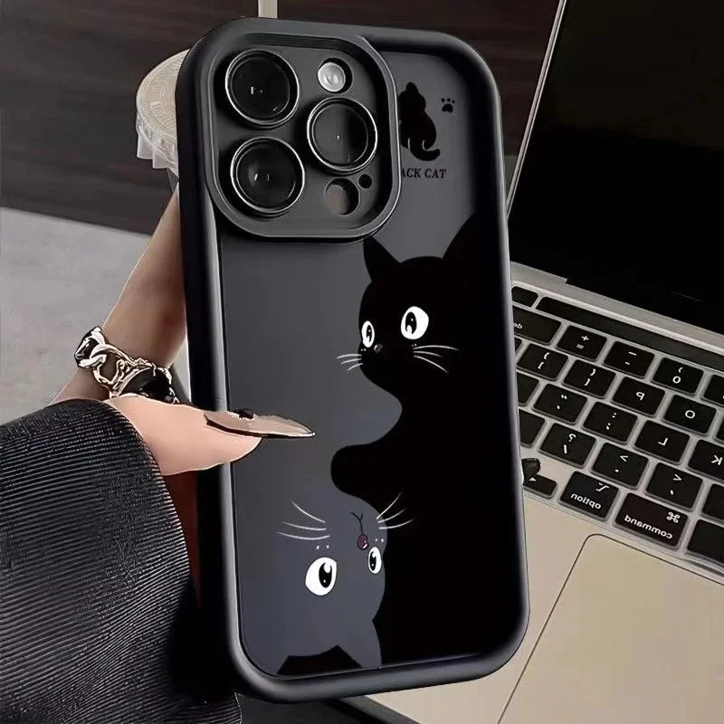 INS Cartoon Black Cat Phone Ca - огляд і ціна Phone Cases Motorola Edge 2025